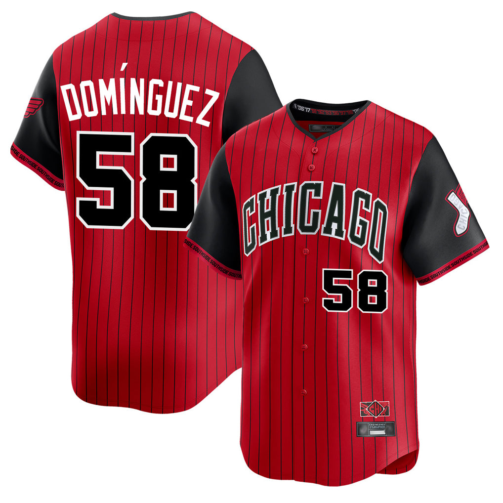 Chicago White Sox #58 Seranthony Dominguez Player Red CONTON City Connect Limited Home Stitched Jerseys