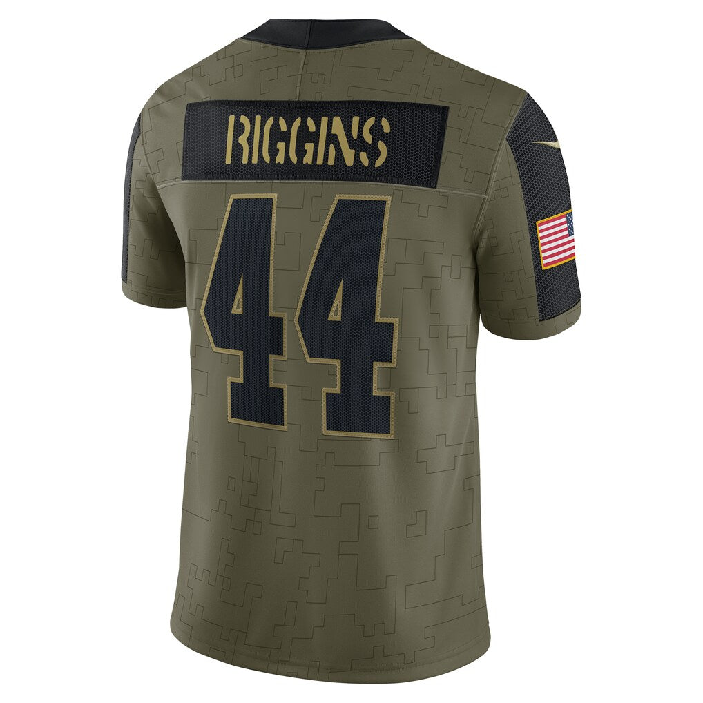 W.Football Team #44 John Riggins Olive CONTON Salute To Service Retired Player Limited Jersey
