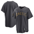 Los Angeles Angels Blank Player Charcoal CONTON Game All-Star Stitched Jerseys