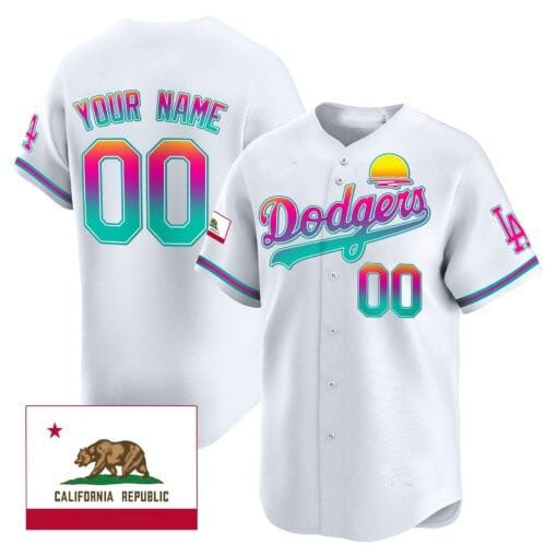 Custom Los Angeles Dodgers 2024 Los Angeles City Style Vapor Premier Limited Jersey ¨C All Stitched-White CONTON