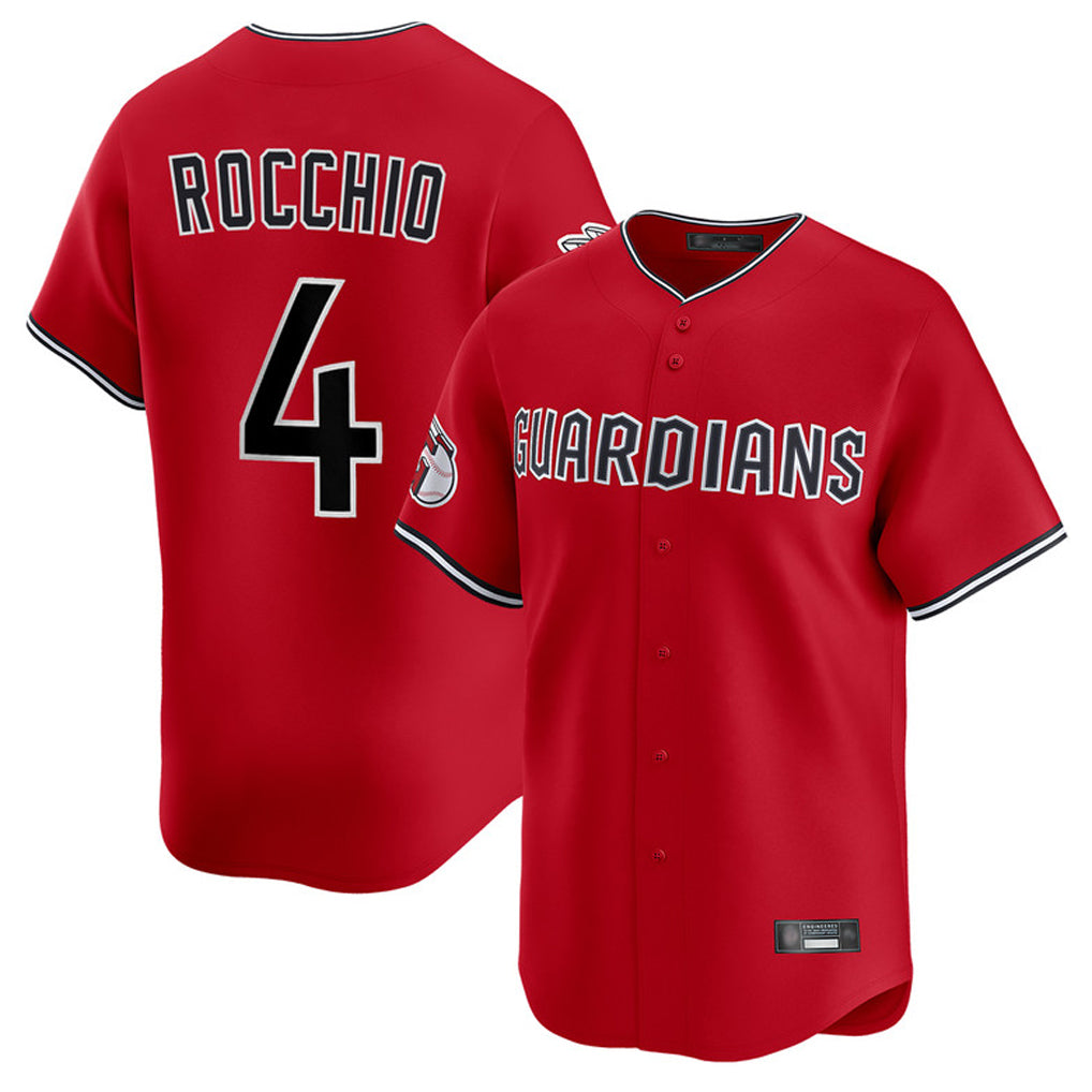 Cleveland Guardians #4 Brayan Rocchio Player Red CONTON Limited Home Stitched Jerseys
