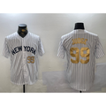 New York Yankees #99 Aaron Judge White CONTON Pinstripe Fashion Cool Base Jerseys