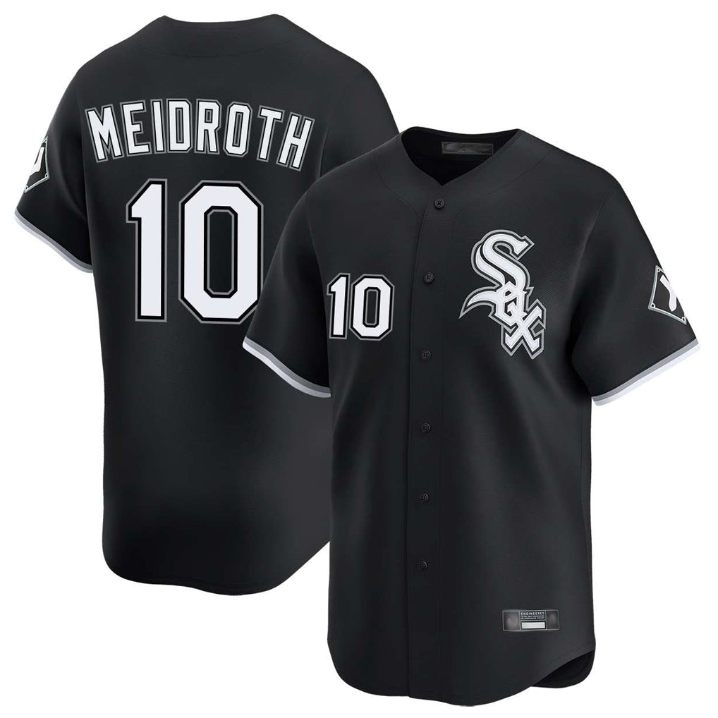 Chicago White Sox #10 Chase Meidroth Player Black CONTON Limited Home Stitched Jerseys