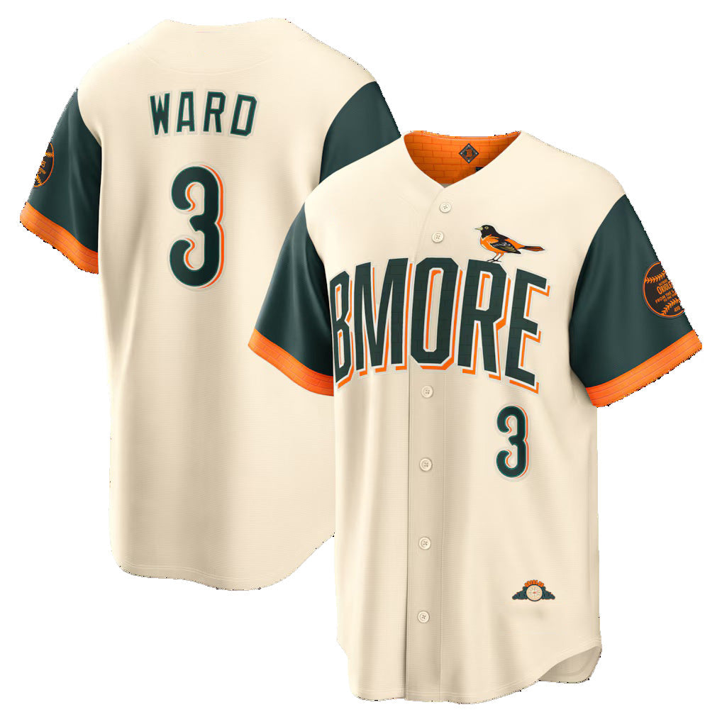 Baltimore Orioles #3 Taylor Ward Natural CONTON 2026 City Connect Stadium Jersey
