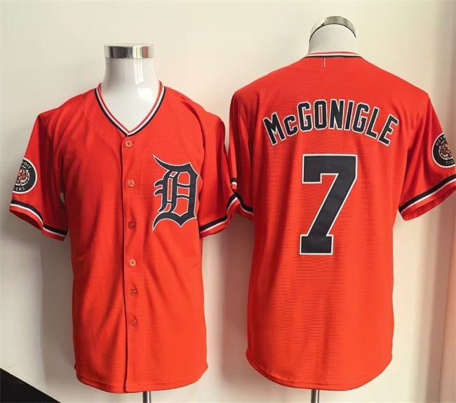 Detroit Tigers #7 Kevin McGonigle Orange CONTON Cool Base Stitched Jersey