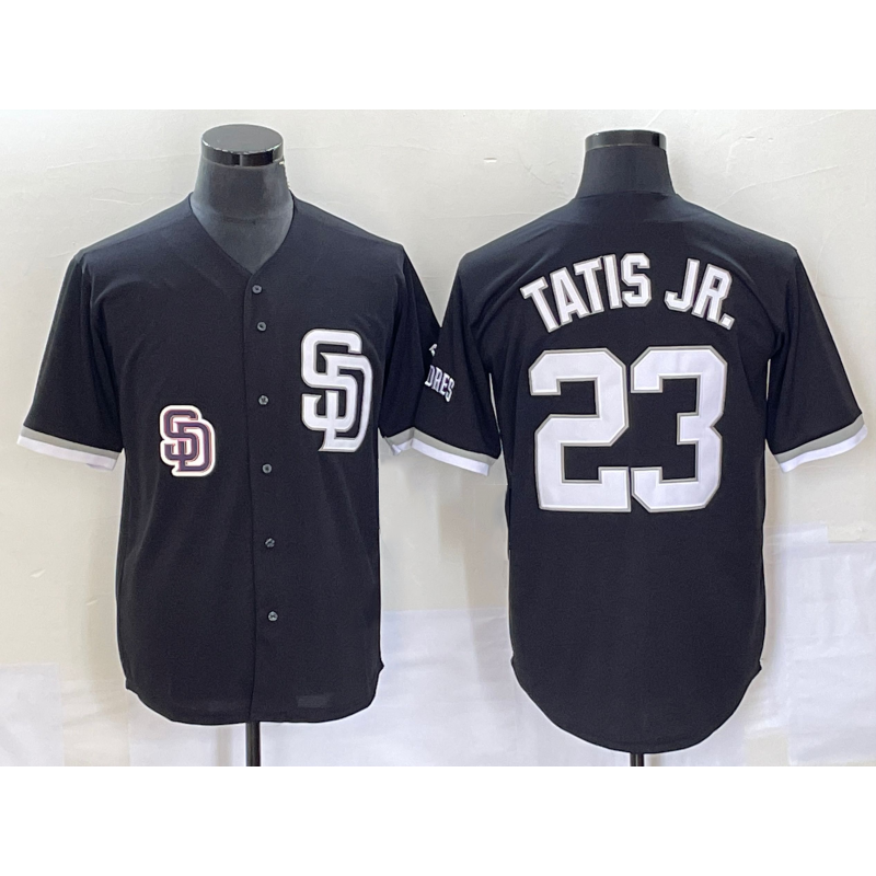 San Diego Padres #23 Fernando Tatis Jr Black CONTON 2023 Cool Base Stitched Jersey