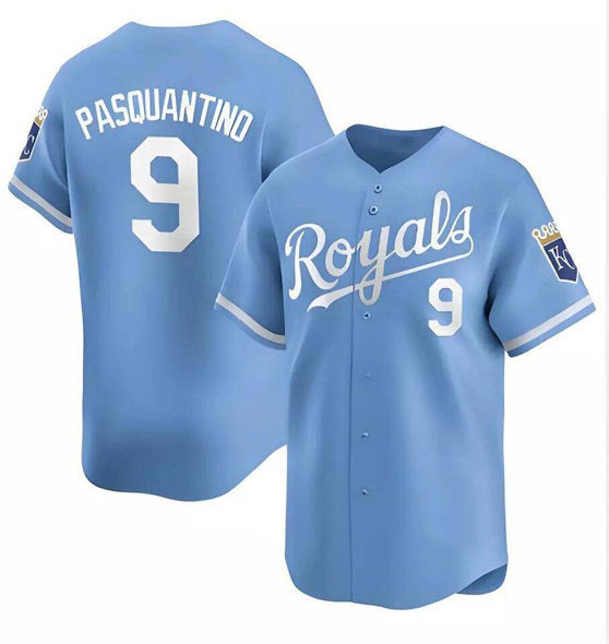 Kansas City Royals #9 Vinnie Pasquantino Light Blue CONTON Alternate Limited Stitched Jersey