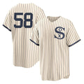 Chicago White Sox #58 Seranthony Dominguez Player Cream CONTON Field of Dreams Home Game Stitched Jerseys