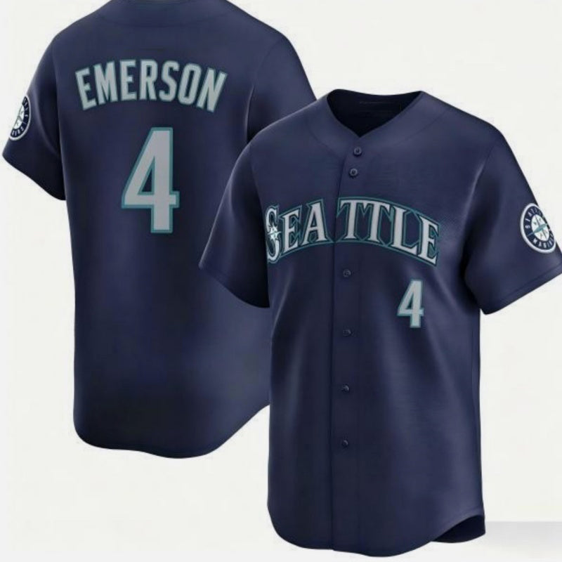 Seattle Mariners #4 Colt Emerson Navy CONTON Cool Base Stitched Jersey