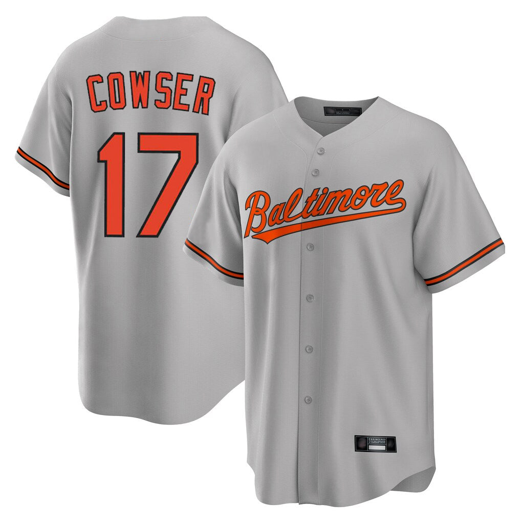 Baltimore Orioles #17 Colton Cowser Player Gray CONTON Home Game Stitched Jerseys