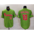 Philadelphia Phillies #10 JT Realmuto Number Green CONTON With Patch Stitched Cool Base Jersey