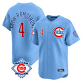 Chicago Cubs #4 Pete Crow-Armstrong Player Light Blue CONTON 150th Anniversary Limited Home Stitched Jerseys