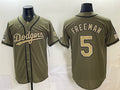 Los Angeles Dodgers #5 Freddie Freeman Olive CONTON 2026 Armed Forces Day Stitched Jersey