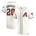 Arizona Diamondbacks #20 Luis Gonzalez Player Cream CONTON Limited Elite Home Game Stitched Jerseys