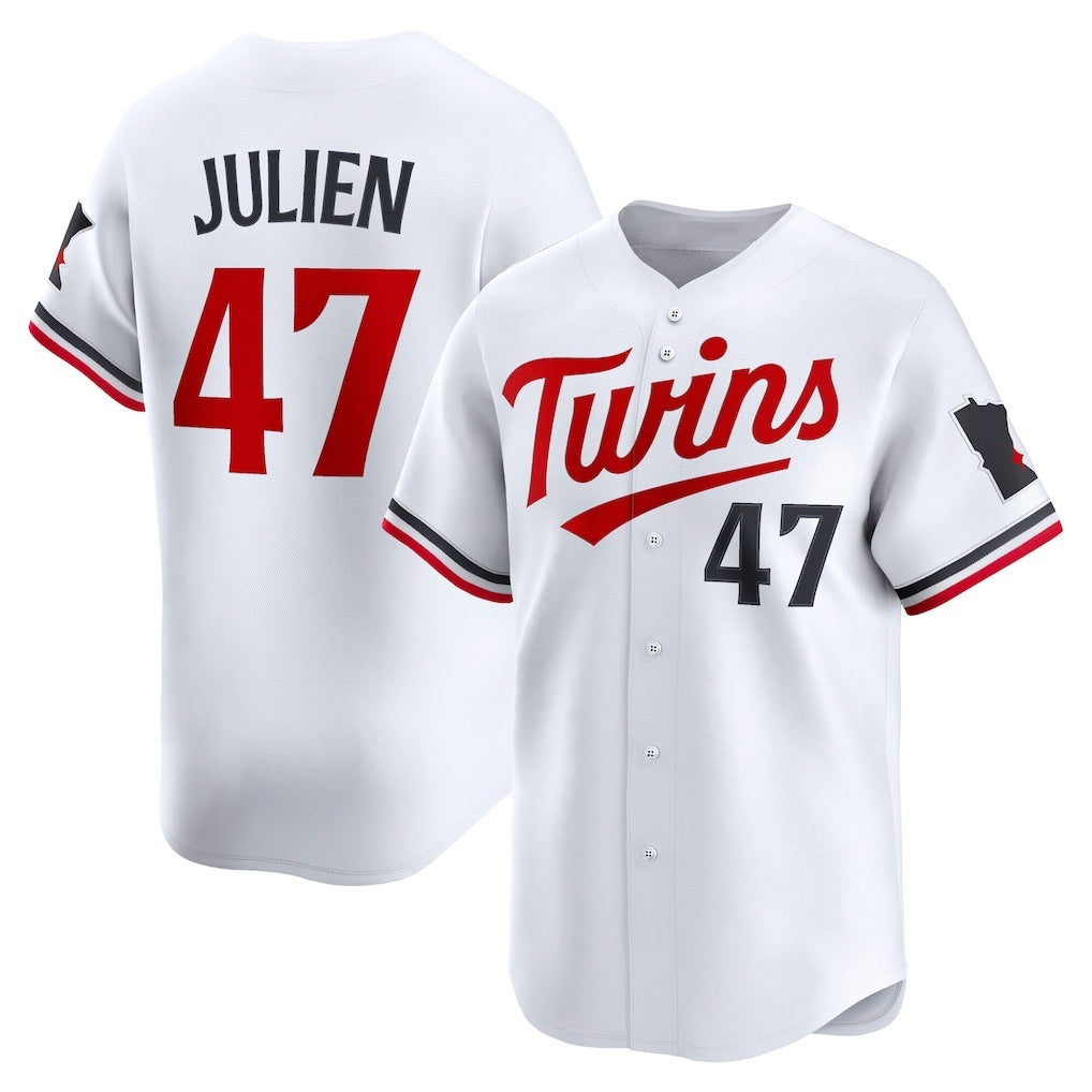Minnesota Twins #47 Edouard Julien White CONTON Home Limited Player Jersey
