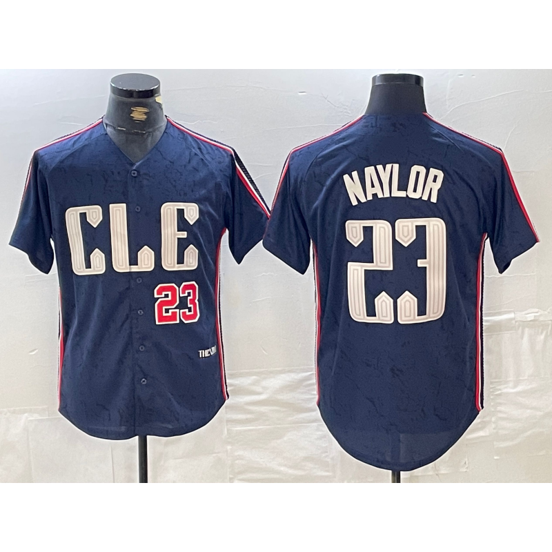 Cleveland Guardians #23 Josh Naylor Number Navy CONTON 2024 City Connect Limited Stitched Jersey