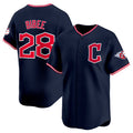 Cleveland Guardians #28 Tanner Bibee Navy CONTON 2025 Alternate Limited Stitched Jersey