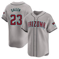 Arizona Diamondbacks #23 Zac Gallen Player Gray CONTON Road Limited Home Game Stitched Jerseys