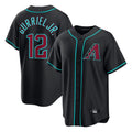Arizona Diamondbacks #12 Lourdes Gurriel Jr Player Black CONTON Fashion Out Home Game Stitched Jerseys