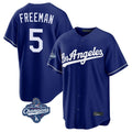 Los Angeles Dodgers #5 Freddie Freeman Player Royal CONTON World Series Meet Game Stitched Jerseys