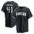Arizona Diamondbacks #41 Carlos Santana Player Black CONTON Game Home Stitched Jerseys