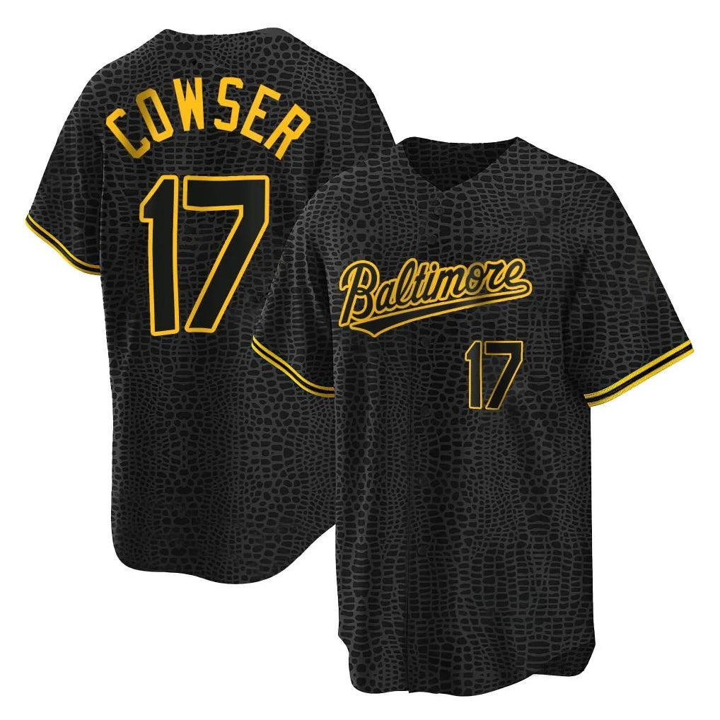 Baltimore Orioles #17 Colton Cowser Player Black CONTON Snake Skin City Home Game Stitched Jerseys