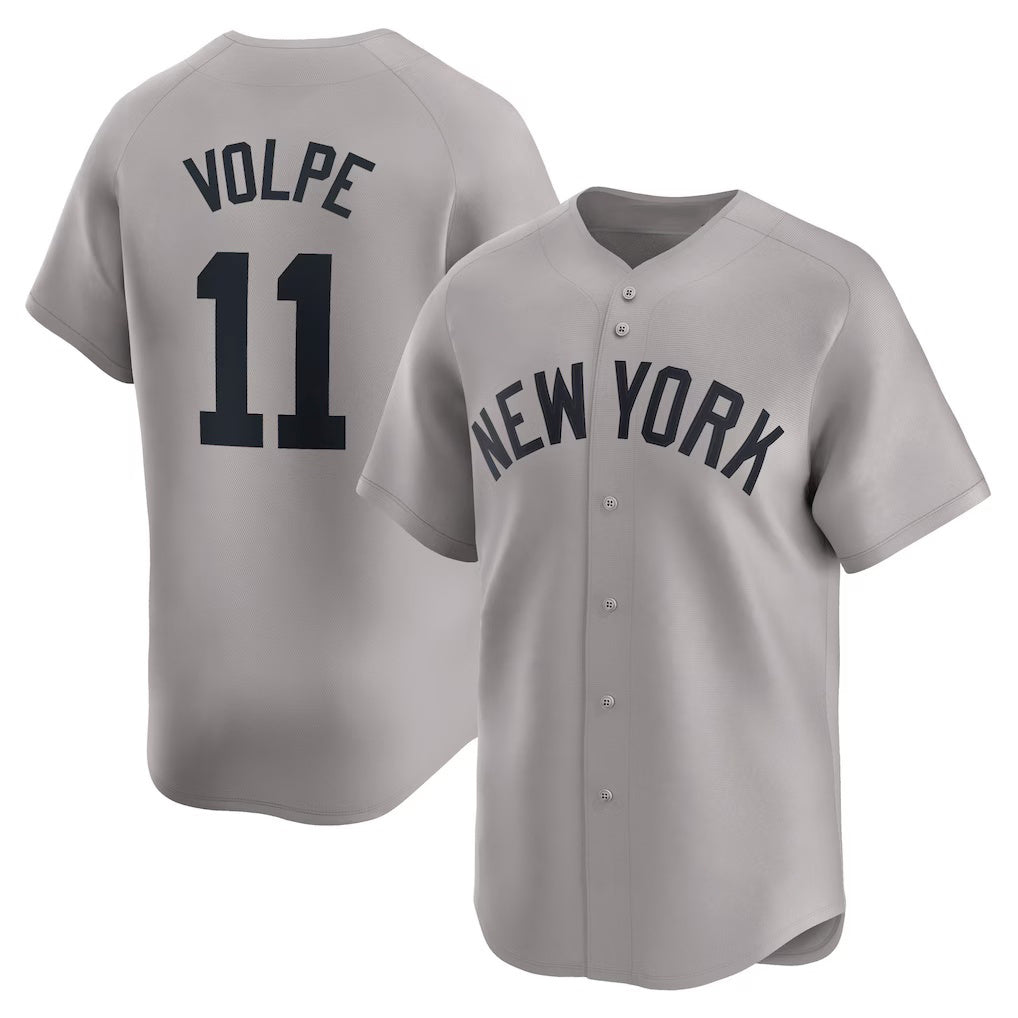 New York Yankees #11 Anthony Volpe Gray CONTON Away Limited Player Jersey