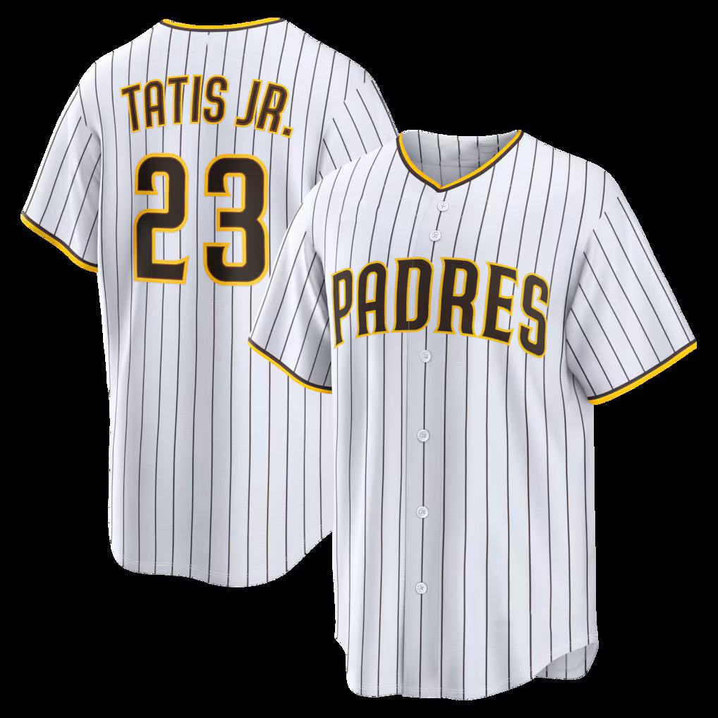 San Diego Padres #23 Fernando Tatis Jr. White CONTON Home Replica Player Jersey