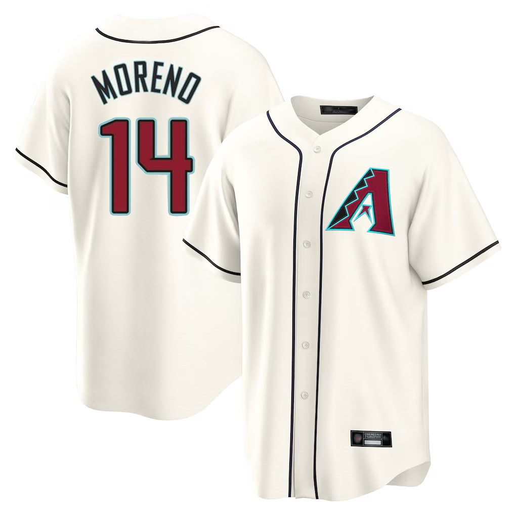 Arizona Diamondbacks #14 Gabriel Moreno Player Cream CONTON Home Game Stitched Jerseys