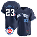 Chicago Cubs #23 Ryne Sandberg Player Navy CONTON City Connect 150th Anniversary Limited Home Stitched Jerseys