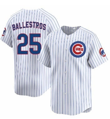 Chicago Cubs #25 Moises ballesteros White CONTON Cool Base Stitched Jersey