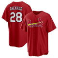 St. Louis Cardinals #28 Nolan Arenado Red CONTON Alternate Official Replica Player Jersey