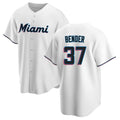 Miami Marlins #37 Anthony Bender Player White CONTON Home Game Stitched Jerseys