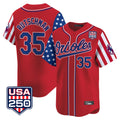 Baltimore Orioles #35 Adley Rutschman Player Red CONTON USA 250 Independence Day Vapor Premier Limited Home Game Stitched Jerseys