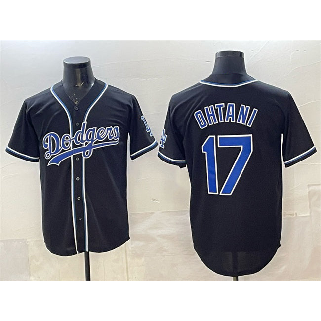 Los Angeles Dodgers #17 Shohei Ohtani Black CONTON Fashion Cool Base Stitched Jersey