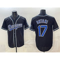 Los Angeles Dodgers #17 Shohei Ohtani Black CONTON Fashion Cool Base Stitched Jersey