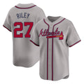 Atlanta Braves #27 Austin Riley Player Gray CONTON Limited Home Game Stitched Jerseys