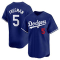 Los Angeles Dodgers #5 Freddie Freeman Royal CONTON Limited Stitched Jersey 2