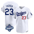 Los Angeles Dodgers #23 Kyle Tucker Player White CONTON World Series Meet Limited Home Stitched Jerseys