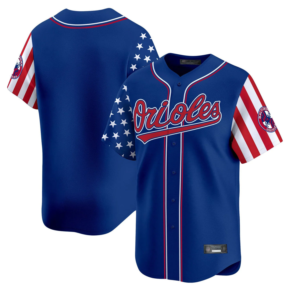 Baltimore Orioles Royal CONTON Independence Day Vapor Premier Limited Home Game Blank Player Stitched Jerseys