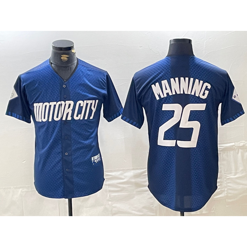 Detroit Tigers #25 Matt Manning 2024 Navy CONTON City Connect Cool Base Limited Stitched Jersey