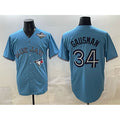 Toronto Blue Jays #34 Kevin Gausman Blue CONTON 2025 World Series Cool Base Stitched Jersey