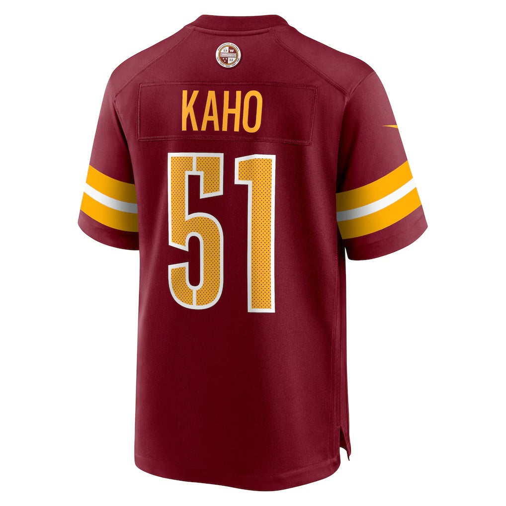 W.Commanders #51 Ale Kaho Burgundy CONTON Team Game Jersey