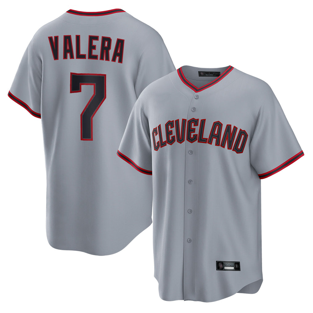 Cleveland Guardians #7 George Valera Player Gray CONTON Home Game Stitched Jerseys