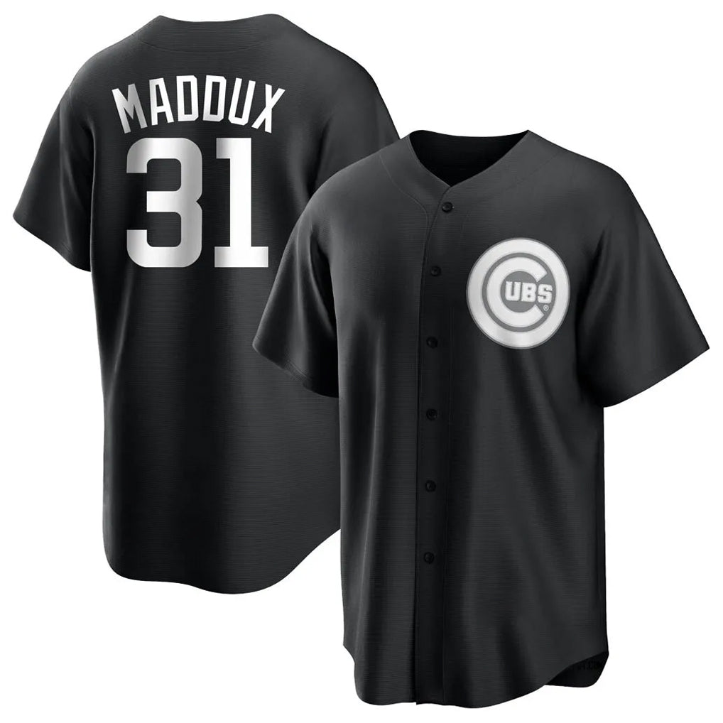 Chicago Cubs #31 Greg Maddux Player Black CONTON Game Stitched Jerseys