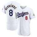 Los Angeles Dodgers #8 Enrique Hernandez White CONTON 2026 Gold Collection Authentic Jersey