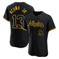 Atlanta Braves #13 Ronald Acuna Jr Player Black CONTON Snake Skin City Limited Elite Home Game Stitched Jerseys