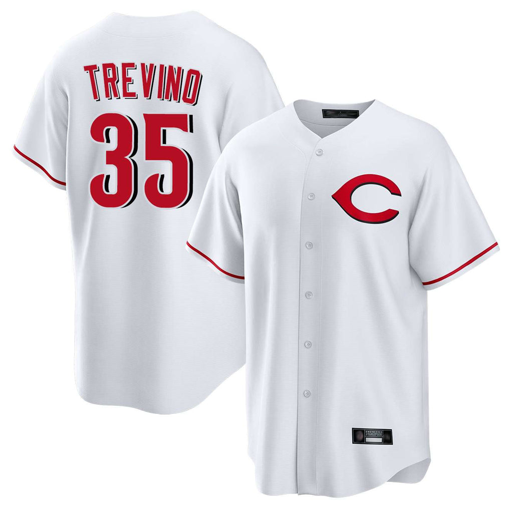 Cincinnati Reds #35 Jose Trevino Player White CONTON Home Game Stitched Jerseys
