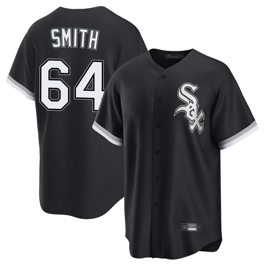 Chicago White Sox #64 Shane Smith Player Black CONTON Home Game Stitched Jerseys