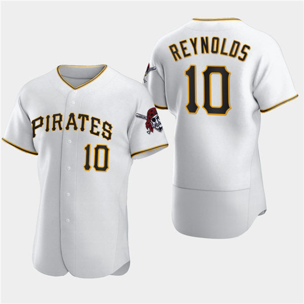 Pittsburgh Pirates #10 Bryan Reynolds White CONTON Home Flex Base Jersey